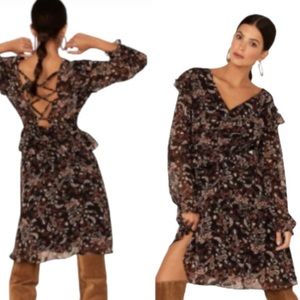 Miss Me Long Sleeve Ruffle Dress